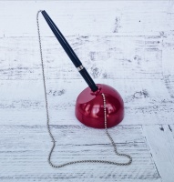 Ручка шариковая на подставке с цепочкой
